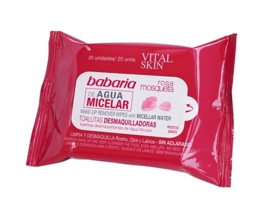 Серветки вологі Babaria для зняття макіяжу з міцелярною водою, 20 шт