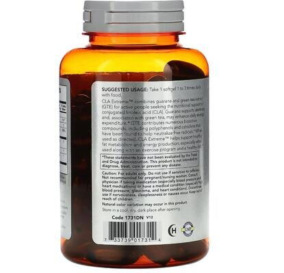 Кон'югована лінолева кислота NOW CLA Extreme, 90 м'яких капсул