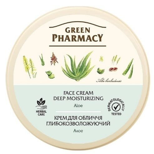 Крем для обличчя Green Pharmacy Алое глибокозволожуючий, 200 мл