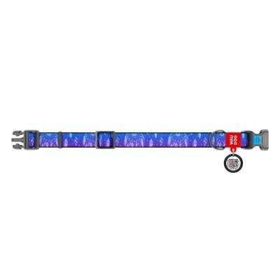 Нашийник Collar WAUDOG Nylon з QR-паспортом, малюнок Ловець снів, пластиковий фастекс, ширина 15 мм довжина 23-35 см