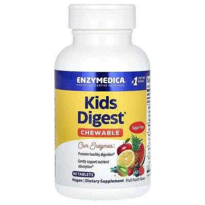 Ферменти для дітей Enzymedica Kids Digest фруктовий смак, 90 жувальних таблеток