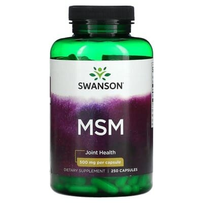 Метилсульфонілметан Swanson MSM капсули по 500 мг №250