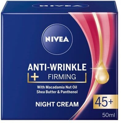 Крем для обличчя Nivea Проти зморшок + пружність 45+ нічний, 50 мл