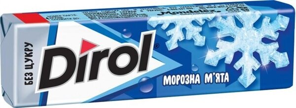 Жувальна гумка Dirol White Морозна м'ята без цукру, 14 г