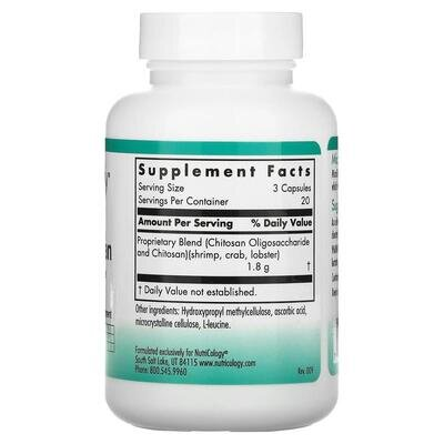 Мікрохітозан Nutricology MicroChitosan для схуднення, 60 капсул