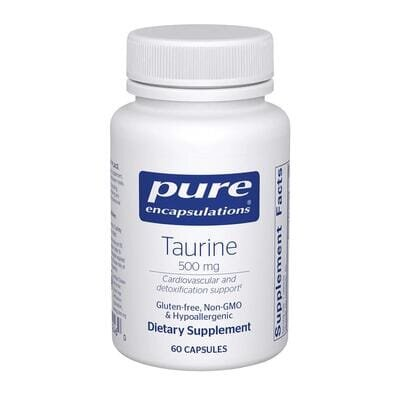 Таурин Pure Encapsulations Taurine 500 мг, 60 капсул