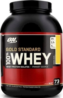 Протеїн Optimum Nutrition Gold Standard 100% Whey, банановий крем, 2,27 кг