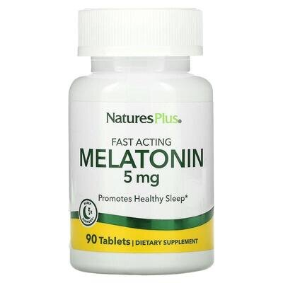 Мелатонін Швидкодіючий Nature's Plus Fast Acting Melatonin 5 мг, 90 таблеток