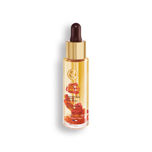 Сироватка для обличчя Yves Rocher Riche Creme Відновлювальна, олійна, з пелюстками троянд, 30 мл