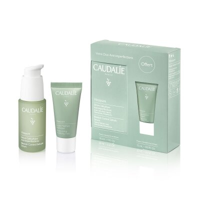 Набір Caudalie Vinopure 2022 (Сироватка для обличчя 30мл, Матуючий флюїд для обличчя 15мл)