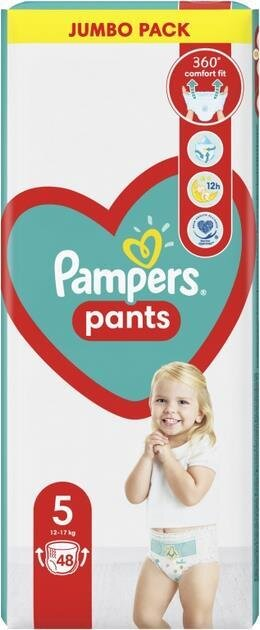 Підгузки-трусики Pampers Pants дитячі розмір 5, 12-17 кг, 48 шт