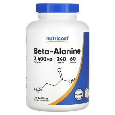 Бета-аланін Nutricost Beta-Alanine, 240 капсул