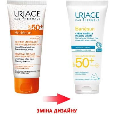 Крем сонцезахисний Uriage Bariesun мінеральний для обличчя і тіла, SPF50 +, 100 мл