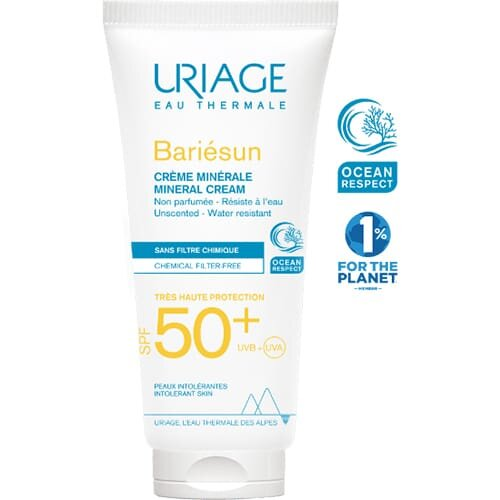 Крем сонцезахисний Uriage Bariesun мінеральний для обличчя і тіла, SPF50 +, 100 мл