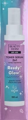 Тонер-сироватка для обличчя Beauty Derm Ready? Glow! 2 в 1 для нормальної або сухої шкіри, 100 мл