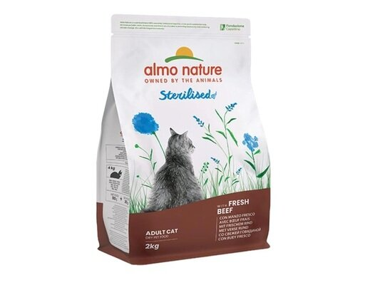 Корм сухий Almo Nature Holistic Cat для стерилізованих котів з яловичиною, 2 кг