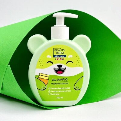 Гель-шампунь для купання Beauty Derm Kids дитячий 2 в 1 з ароматом карамелі, 300 мл