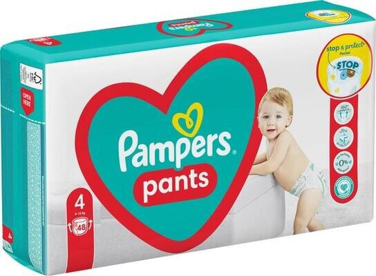 Підгузки-трусики Pampers Pants дитячі розмір 4, 9-15 кг, 48 шт