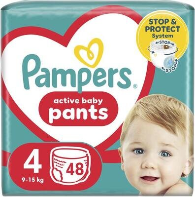 Підгузки-трусики Pampers Pants дитячі розмір 4, 9-15 кг, 48 шт