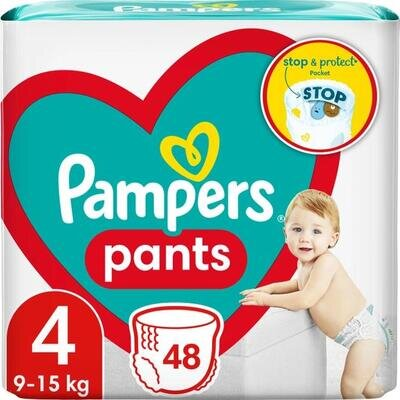 Підгузки-трусики Pampers Pants дитячі розмір 4, 9-15 кг, 48 шт