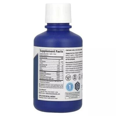 Глюкозамін, хондроїтин та МСМ Trace Minerals Liquid Glucosamine Chondroitin MSM зі смаком лохини розчин, 473 мл