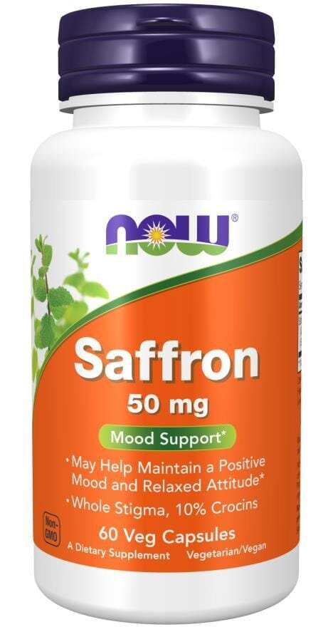 Шафран NOW Saffron 50 мг вег. капсули №60
