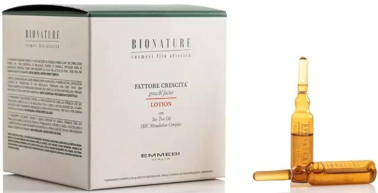 Ампули для волосся Emmebi Italia Bionature фактор росту, 12 шт х 4 мл