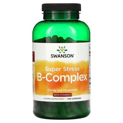 Вітамін В комплекс з ВІтаміном С Swanson Super Stress капсули №240