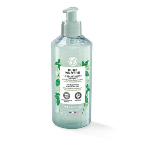 Гель для вмивання Yves Rocher Pure Menthe з М’ятою для матовості, очищувальний, 390 мл
