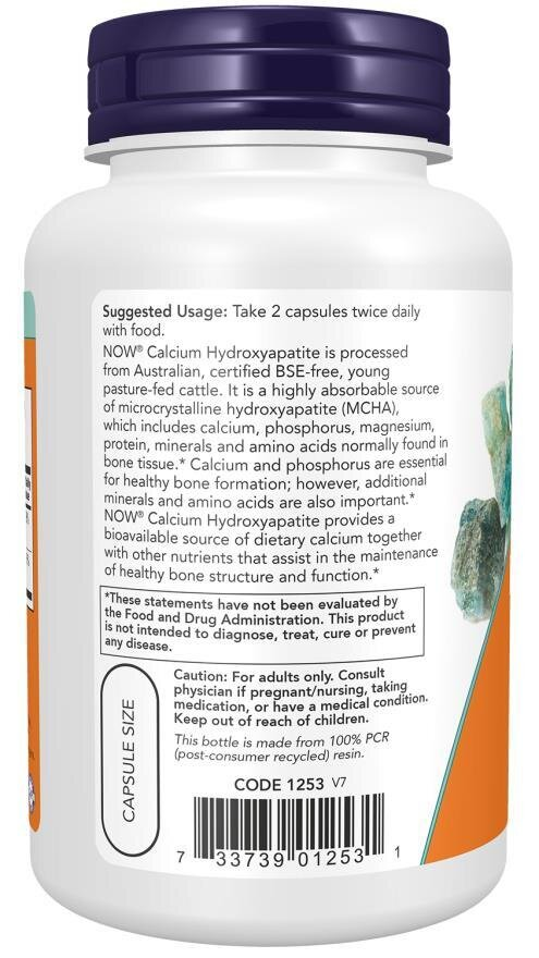 Кальцію Гідроксиапатит NOW Calcium Hydroxyapatite капсули №120