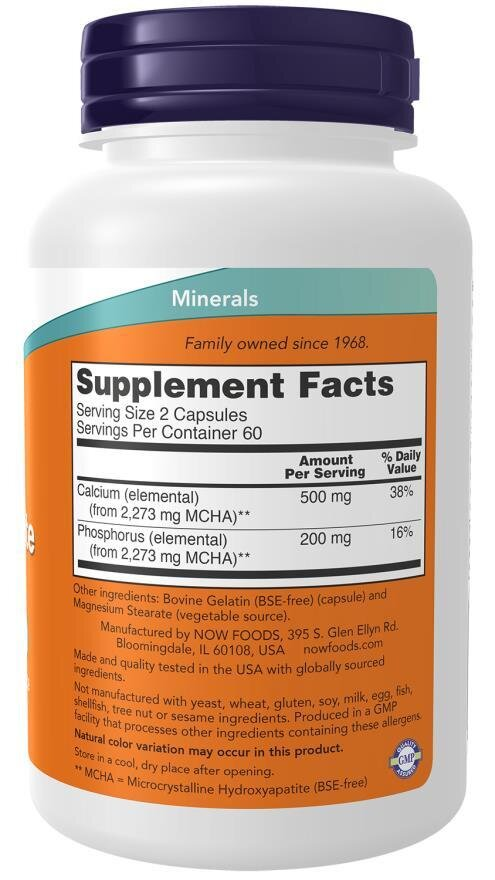 Кальцію Гідроксиапатит NOW Calcium Hydroxyapatite капсули №120