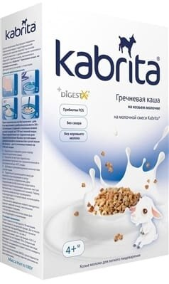 Каша молочна Kabrita на козячому молоці Гречана, для дітей з 4 місяців, 180 г