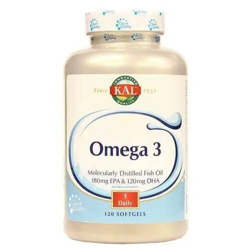 Омега-3 KAL Omega 3 1000 мг, 120 капсул