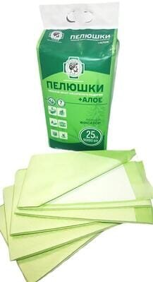 Пелюшки абсорбуючі Medicus Novit медичні з алое вера, 60 х 90 см, 25 штук
