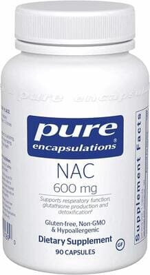 N-ацетилцистеїн Pure Encapsulations NAC 600 мг, 90 капсул