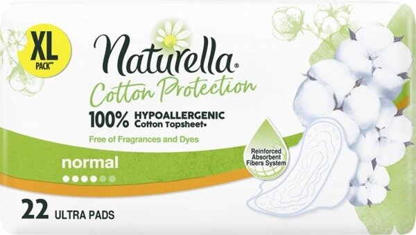 Прокладки гігієнічні Naturella Cotton Protection Ultra Normal 4 краплі, 22 шт