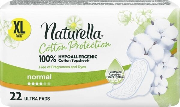 Прокладки гігієнічні Naturella Cotton Protection Ultra Normal 4 краплі, 22 шт