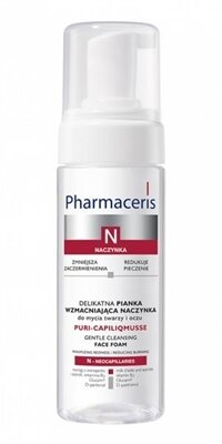 Пінка для вмивання Pharmaceris N Puri-Capiliqmusse ніжна зміцнююча капіляри, для обличчя і шкіри навколо очей, 150 мл