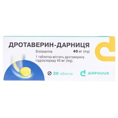 Дротаверин-Дарниця таблетки по 40 мг №20 (10х2)
