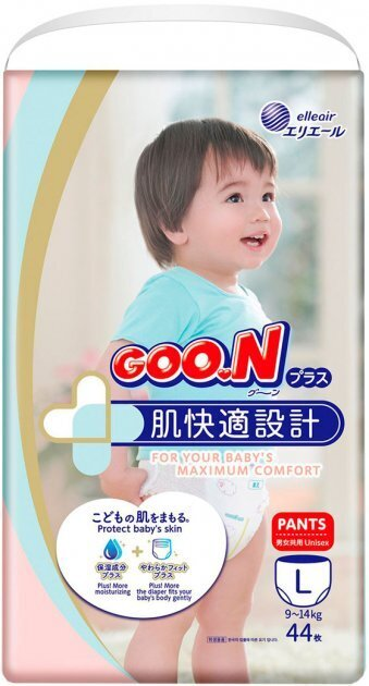 Підгузки-трусики Goo.N Plus розмір L, 9-14 кг, 44 шт