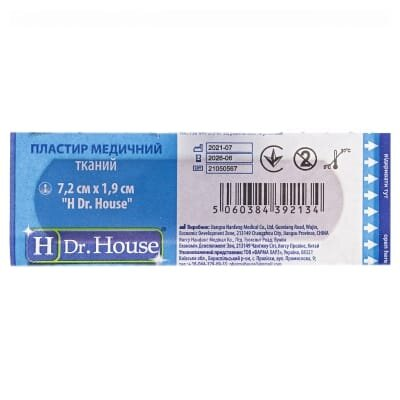 Пластир медичний Dr. House тканий 1,9 см х 7,2 см, 1 штука