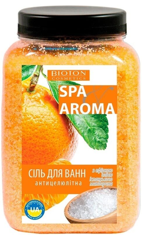 Сіль для ванн Bioton Cosmetics Spa&Aroma антицелюлітна з ефірною олією іспанського мандарина, 750 г
