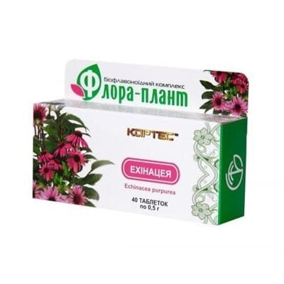 Ехінацея Флора-плант таблетки по 0,5 №40 (10х4)