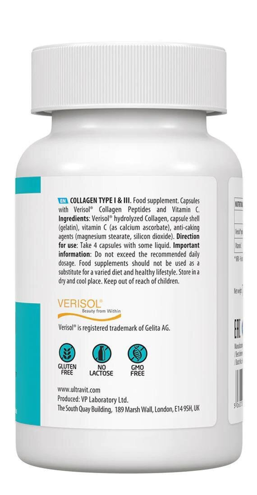 Колаген VPLab UltraVit Collagen Type I & III, 120 капсул