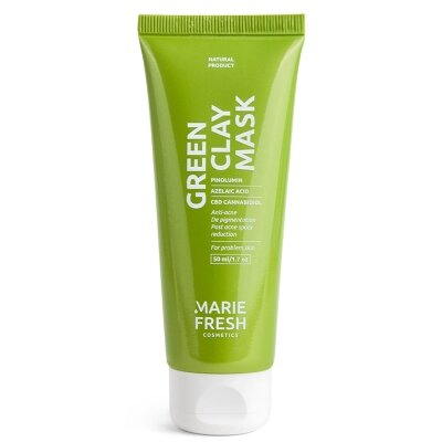 Маска для обличчя Marie Fresh з зеленою глиною для проблемної шкіри, 50 мл