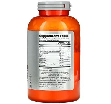 Комплекс амінокислот NOW Sports Amino-9 Essentials порошок, 330 г