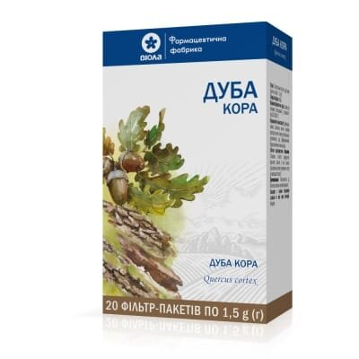 Дуба кора по 1.5 г №20 у філ.-пак.