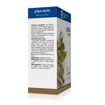 Дуба кора по 1.5 г №20 у філ.-пак.