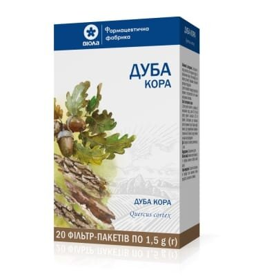 Дуба кора по 1.5 г №20 у філ.-пак.
