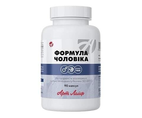 Формула Чоловіка Арт Лайф Натуральний Комплекс для поліпшення потенції, 90 капсул